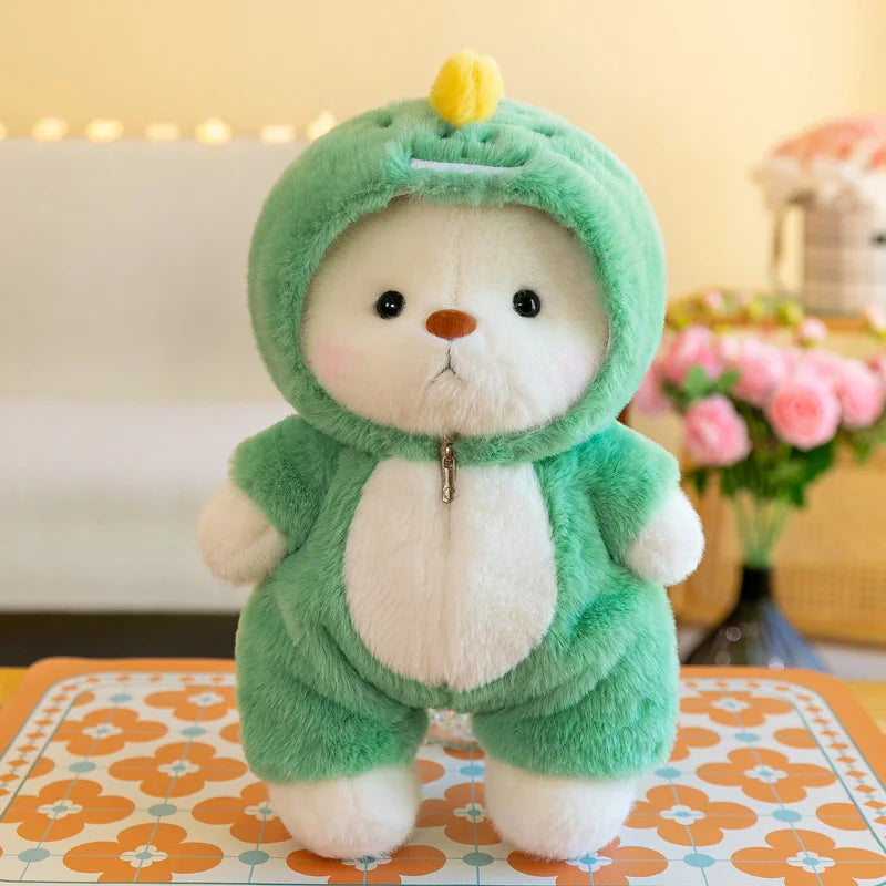 Kawaii soft Plush stuffed Teddy Bear doll Wearing Suit Birthday Gifts for Boy or Girl