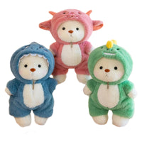 Kawaii soft Plush stuffed Teddy Bear doll Wearing Suit Birthday Gifts for Boy or Girl