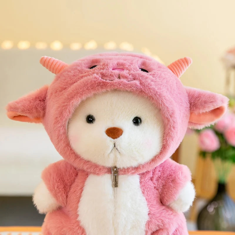 Kawaii soft Plush stuffed Teddy Bear doll Wearing Suit Birthday Gifts for Boy or Girl