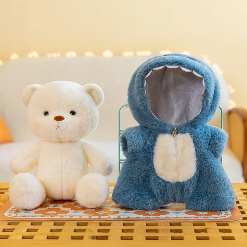 Kawaii soft Plush stuffed Teddy Bear doll Wearing Suit Birthday Gifts for Boy or Girl