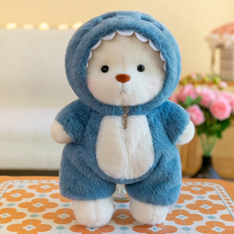 Kawaii soft Plush stuffed Teddy Bear doll Wearing Suit Birthday Gifts for Boy or Girl